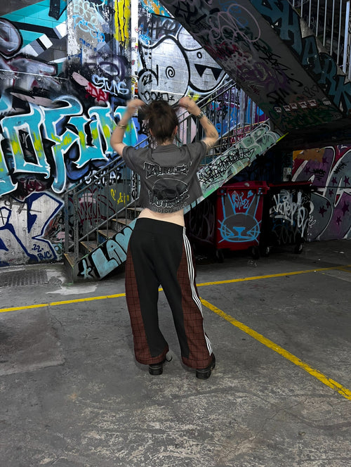 One off Red and Black Upcycled Trackies