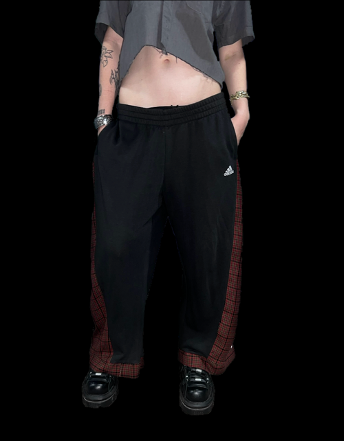 One off Red and Black Upcycled Trackies